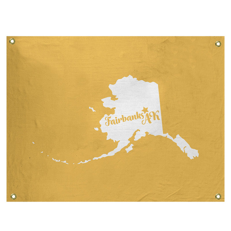 Tapisserie murale alaska fairbanks, H 50 po x l 59 po, Jaune
