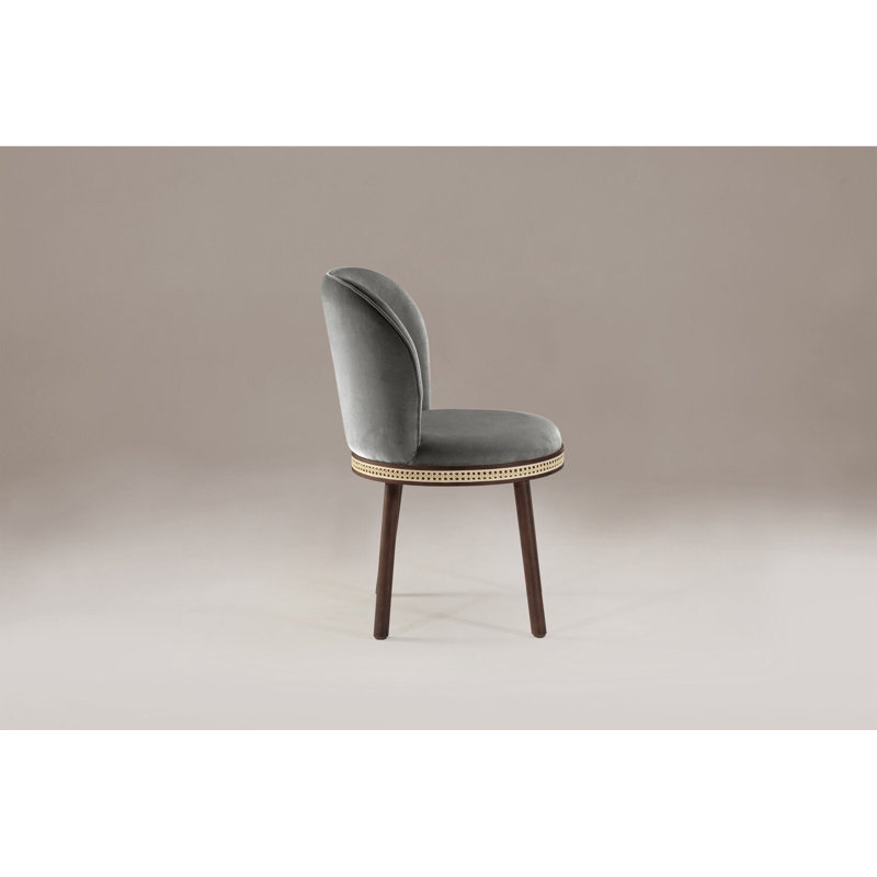 Alma Upholstered Dining Chair, Fog Velvet