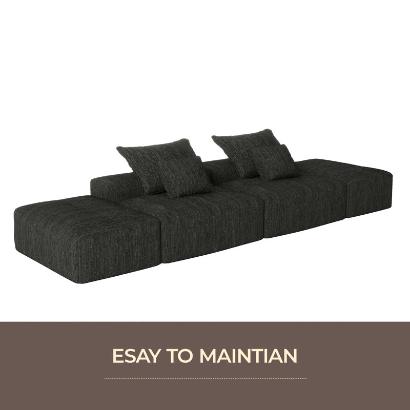 Canapé modulaire surdimensionné Modern, Noir