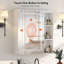 Ayyat 70 Wx 70 H cm Built-in LED Mirror Cabinet, Bathroom Storage with Shelves
