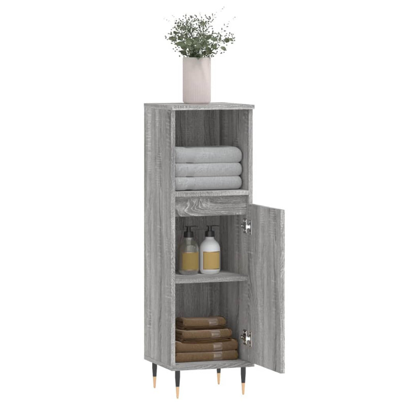 Bathroom Cabinet, Grey Sonoma