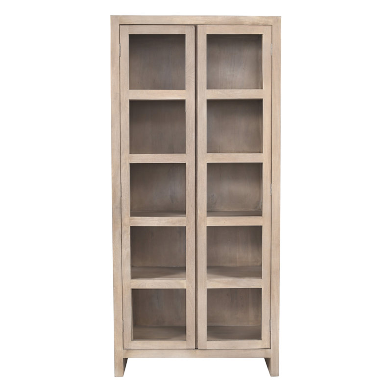 Rayborn Cabinet In Modern Light Ash Ivory Finish On Reclaimed Solid Wood