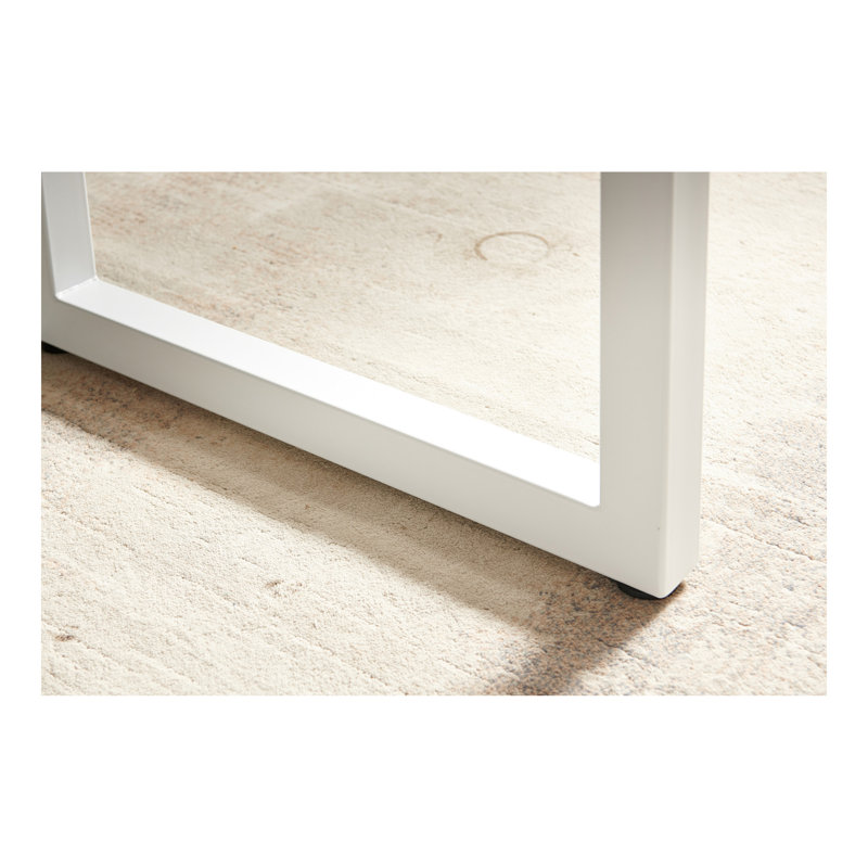 Table de salle à manger extensible de couleur blanche avec pieds en métal, table de cuisine moderne et peu encombrante pour le salon