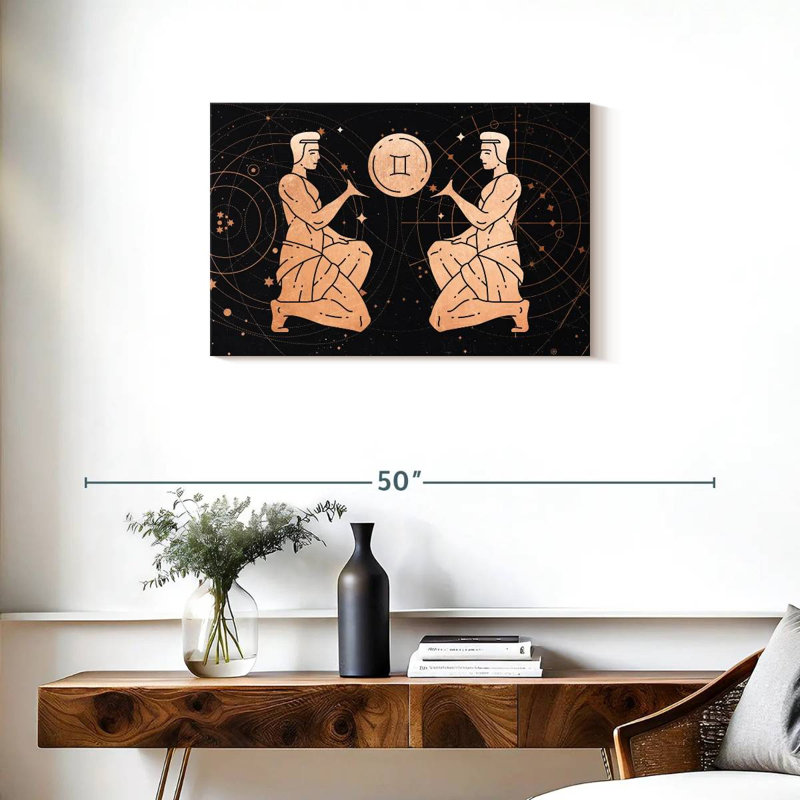 Signe du zodiaque Adella Gemini, H 20 po x l 30 po