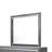 Leva 2Pc Dresser And Mirror Set, 6 Drawers W Chrome Handles, Dark Gray