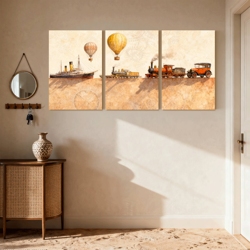 Ensemble de 3 reproductions d'art sur toile Fashion, H 18 po x l 36 po
