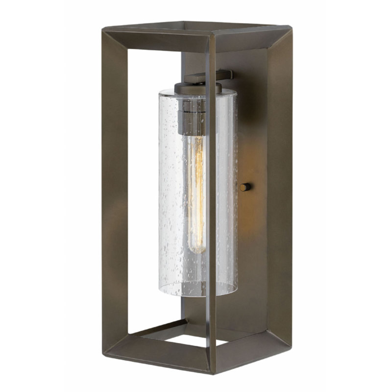 Rhodes Warm Bronze 1 - Bulb Flush Mount, 16.25" H x 6.75" W x 7" D