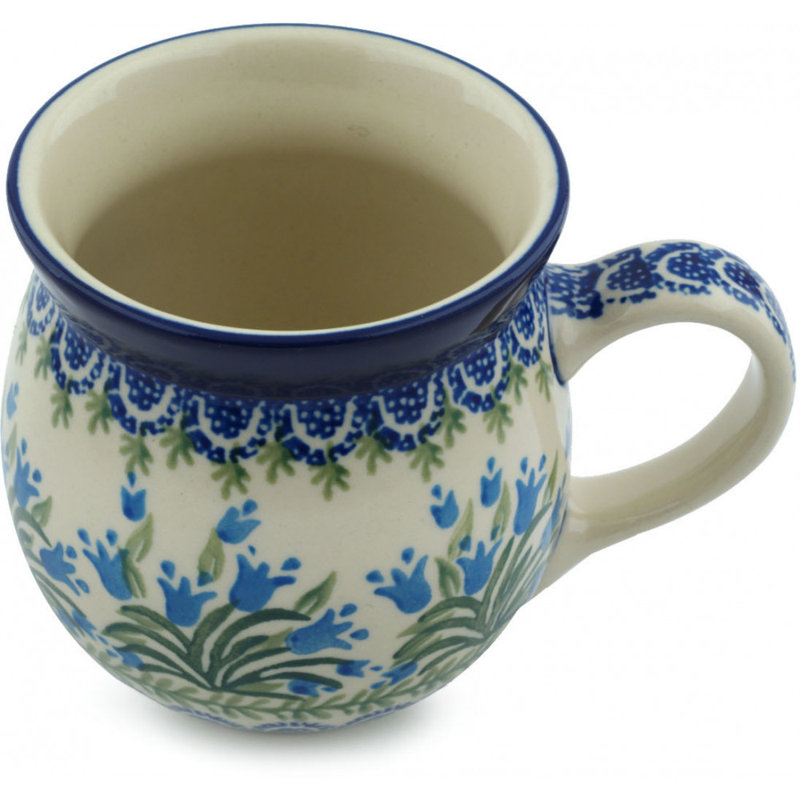 Tasse à bulles en grès poli 16 oz - Bluebells Feathery