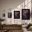 Golden Leaves Descending Botanical - Framed Print-1688465121-1688465132