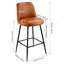 Swivel Upholstered Counter Stool with Iron Frame