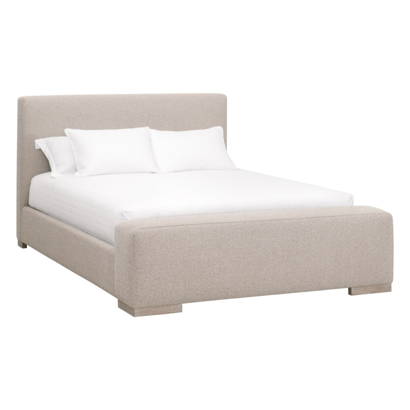 Upholstered Platform Bed, California King, Brown