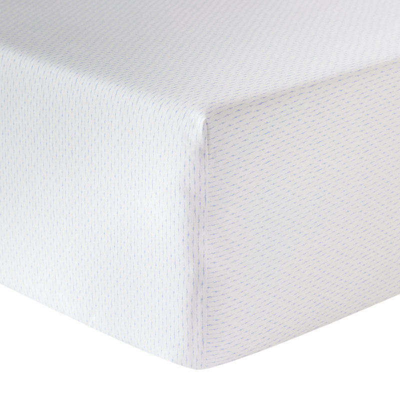Charme Egyptian Cotton Percale Striped Fitted Sheet, Queen Fitted Sheet