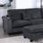 Contemporary Style 3Pc Sectional Set Right Arm Chaise Left Arm Sofa W/ Usb Port Storage Ottoman Throw Pillow Wooden Legs Black Finish Primary Living Room-1214704442
