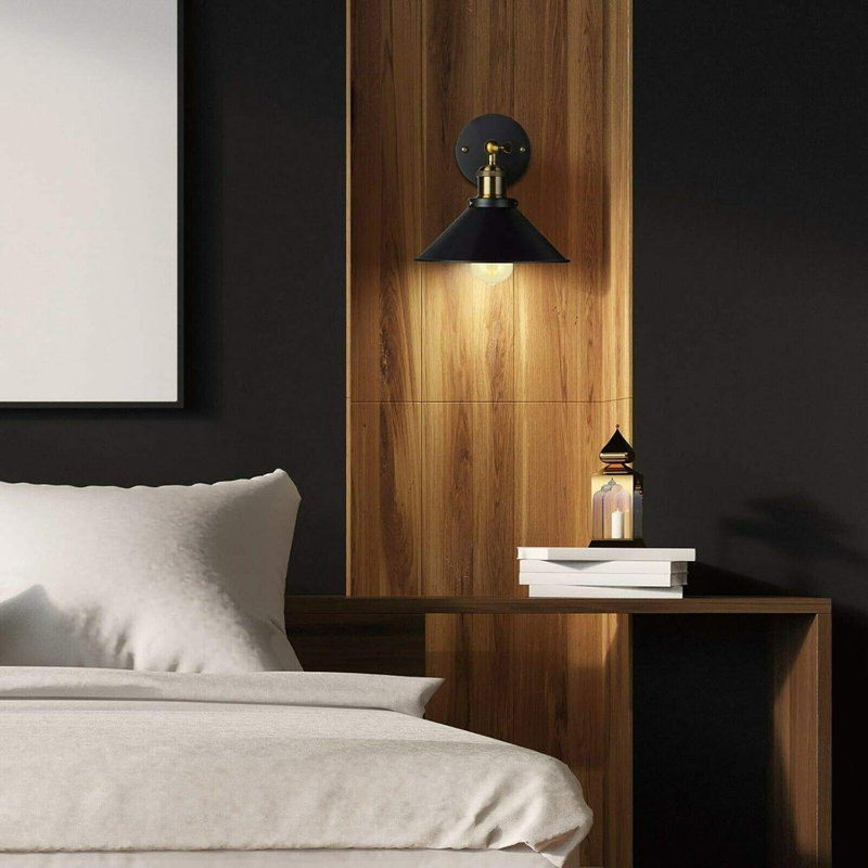 Armed Sconce, Black Inner White