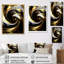 Liquide or noir blanc abstrait spirale minimale sur toile-972785106-972785101
