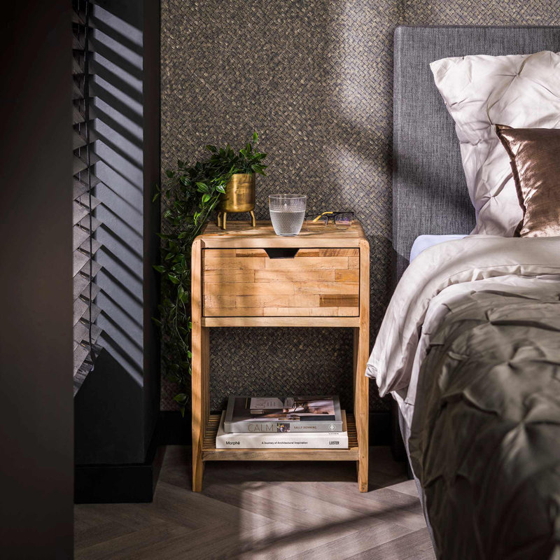 Wilson 40cm W Solid Wood Bedside Table