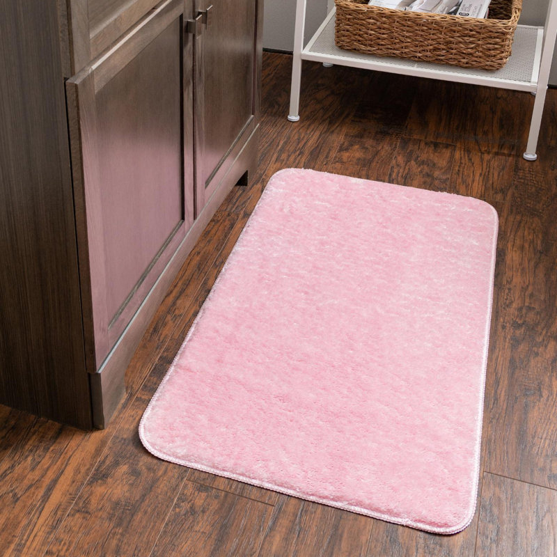 Carennac Non-Slip Bath Mat, Baby Pink