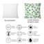 Rectangle, feuilles vertes tropicales Patern - coussin décoratif imprimé tropical