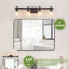 Luminaire de meuble-lavabo 31 po 4 lumières bronze huilé avec abat-jour en verre-99499428-113519212