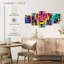 «Lion Abstract Lion Face», ensemble de 5 pièces sur toile-93060697