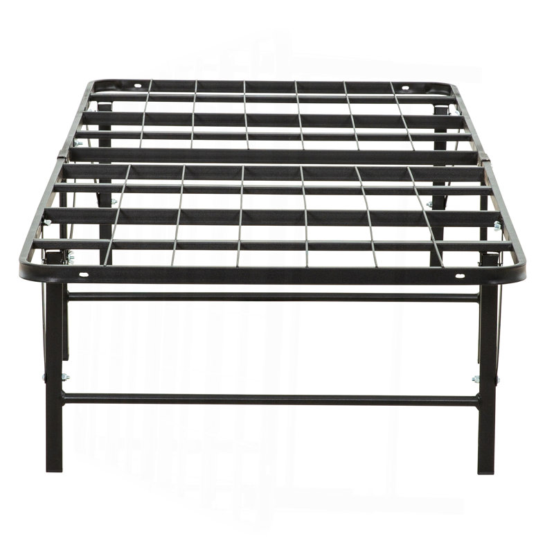 Base de lit plateforme en métal - Base de lit simple pour sommier, noir, Lit simple