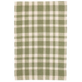 Tattersall Sage Handwoven Cotton Rug
