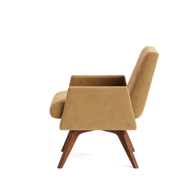 Loyd Accent Chair, Performance Velvet - Nutmeg