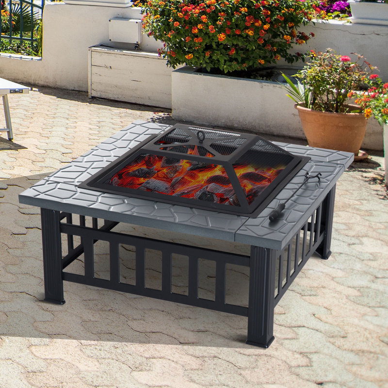 Kistler Square Steel Wood Burning Fire Pit