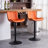 Swivel Adjustable Height Faux Leather Bar Stool-376865814