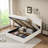 Raania Hydraulic Lift Up Storage  Upholstered Wingback Bed -457524857-457524855