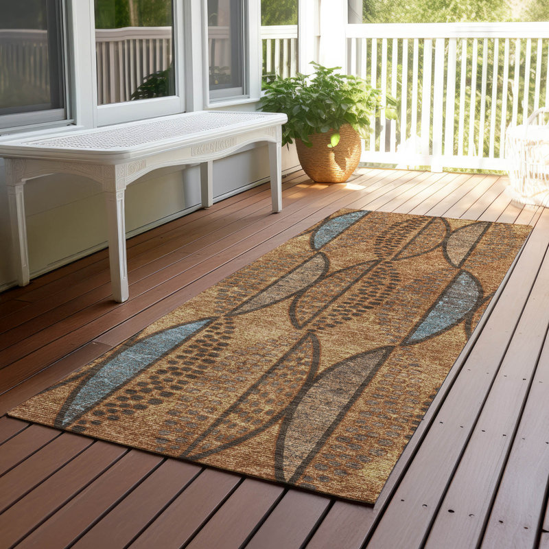 Tapis d'intérieur / extérieur lavable à la machine Chantille ACN2711, Paprika, Tapis de couloir 2 pi 3 po x 7 pi 6 po