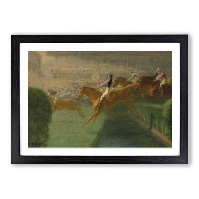 The Horse Race by Louis Anquetin - Picture Frame Painting, Black, 27cm H x 36cm W x 2cm D