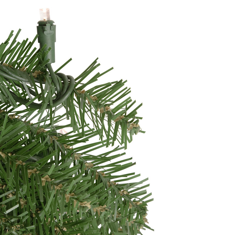 Guirlande de Noël artificielle pré-éclairée avec pin de 36 po blanc chaud Rockwood