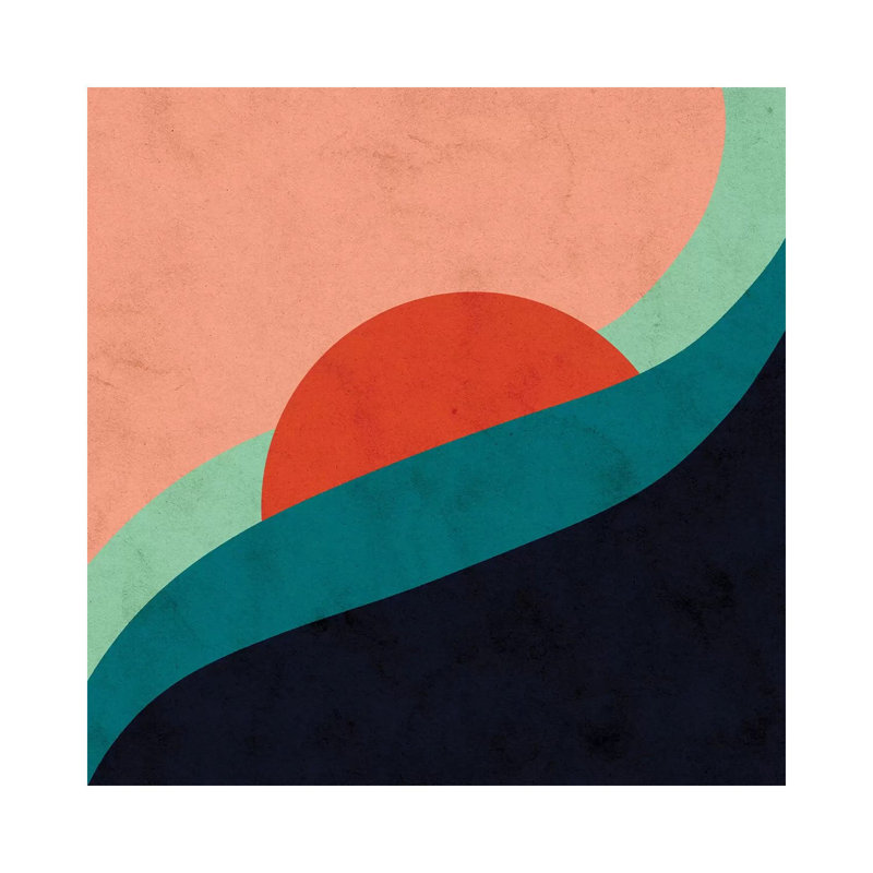 Horizon par Reyna Noriega-impression, H 12 po x l 12 po x P 1,5 po, Toile tendue, Pas de tapis