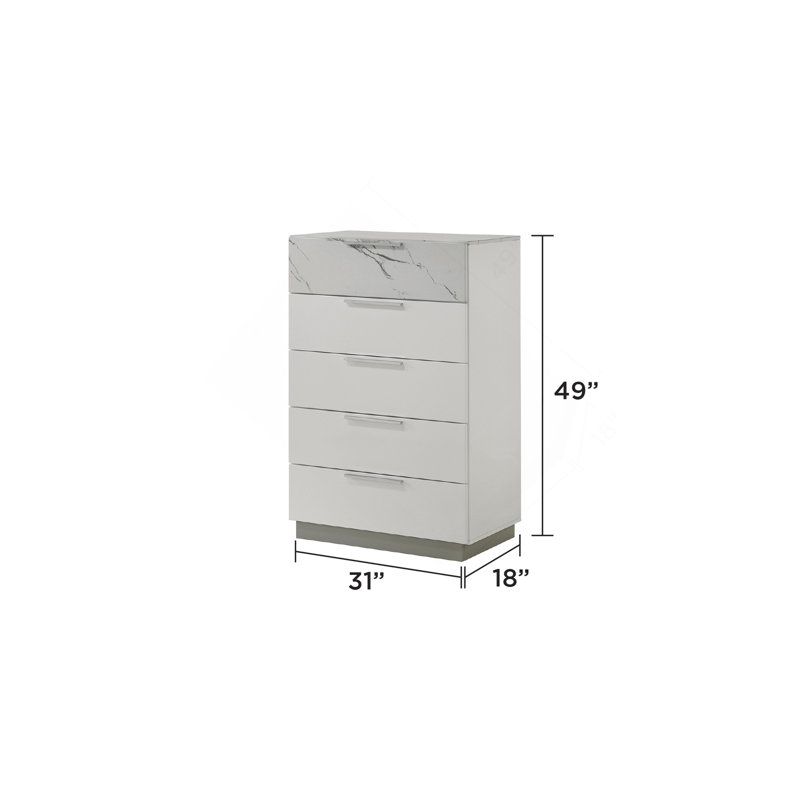 Commode luxueuse avec plusieurs tiroirs et une finition raffinée pour un rangement organisé