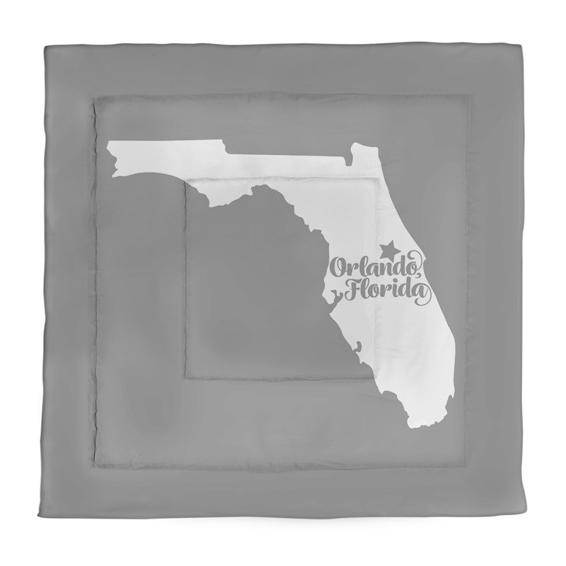 Orlando Polyester Comforter, Gray