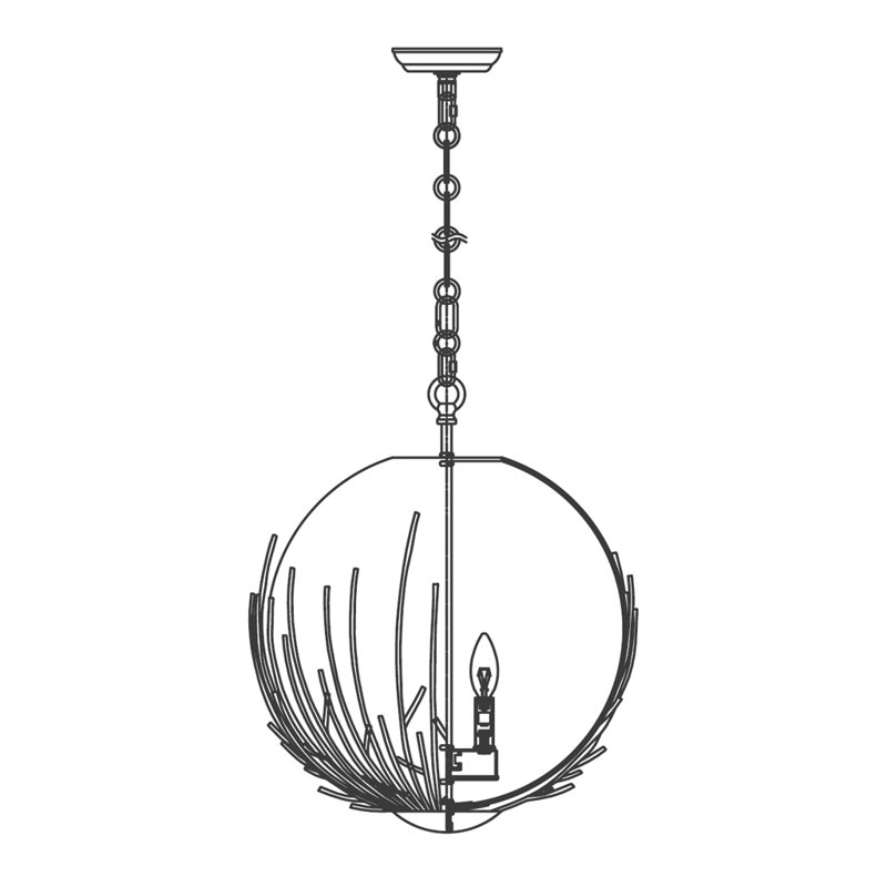 Kibblin 5 - Light Globe Chandelier