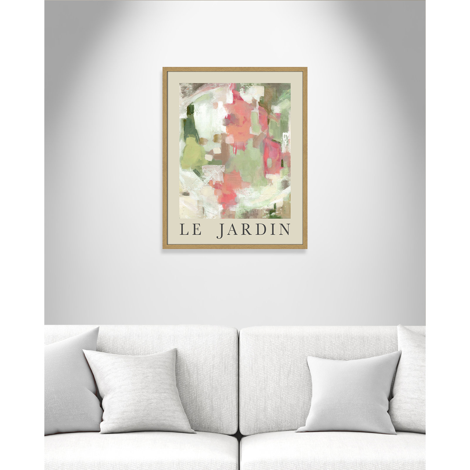Botanical Poster Collection " Le Jardin " by Carol Robinson, No, Natural Single Picture Frame, 29.5" H x 23.5" W x 0.75" D