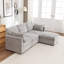 Canapé modulaire avec repose-pieds 4 pièces Wilroy-520331327