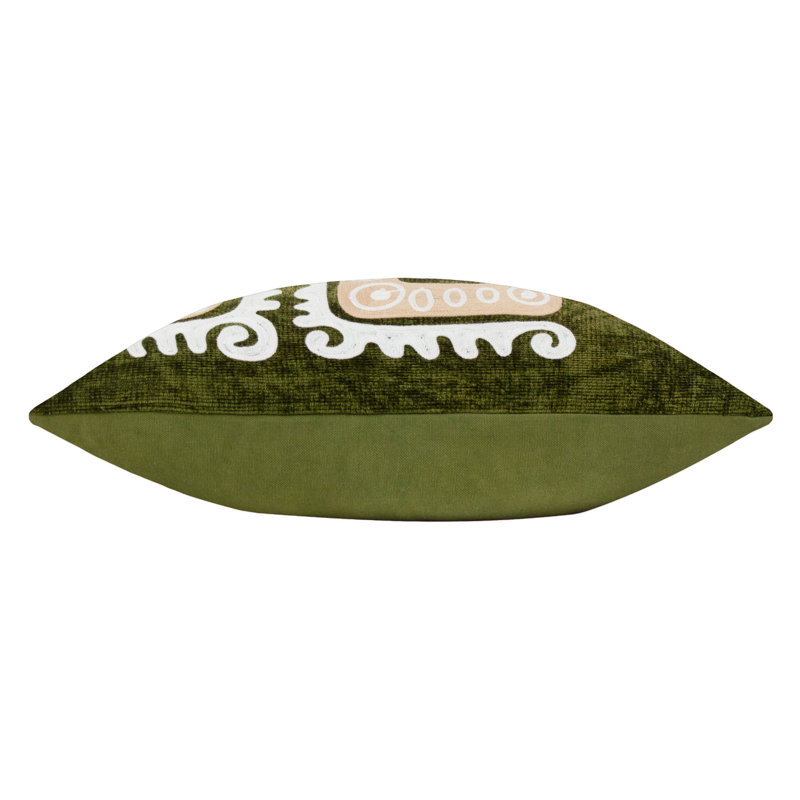 Emerado Abstract Green Rectangular Cushion