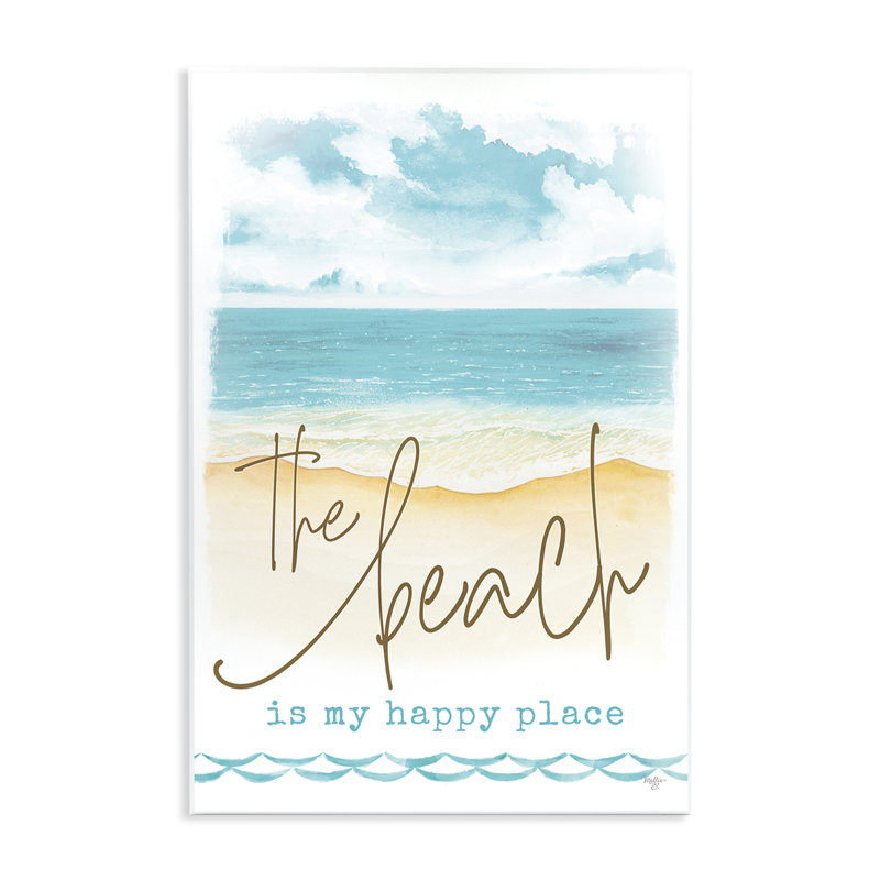 «Beach is Happy Place» par Mollie B., H 19 po x l 13 po