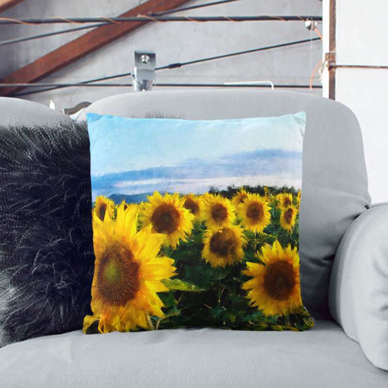 Square Throw Cushion, Black, 40cm H x 40cm W x 15cm D