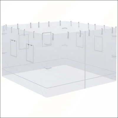 Pop Up Canopy Walls with Universal Replacement Netting, Set of 4 Mesh Screen Sidewalls, 6 Service Windows and 1 Door for 10' x 10' Canopy Tent