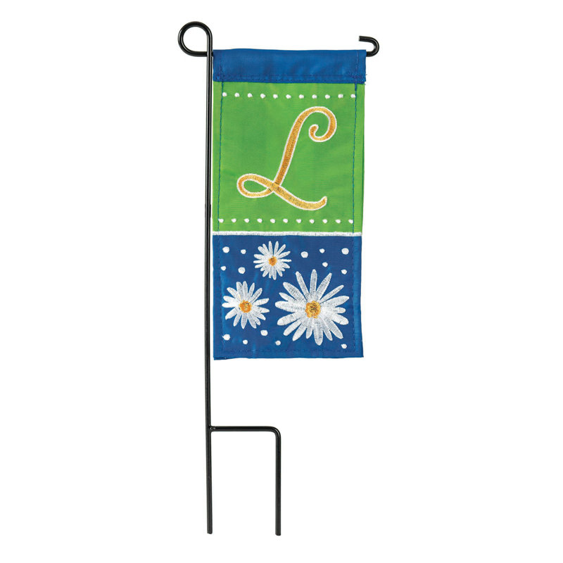 Mini drapeau marguerite monogramme 4 x 8,5