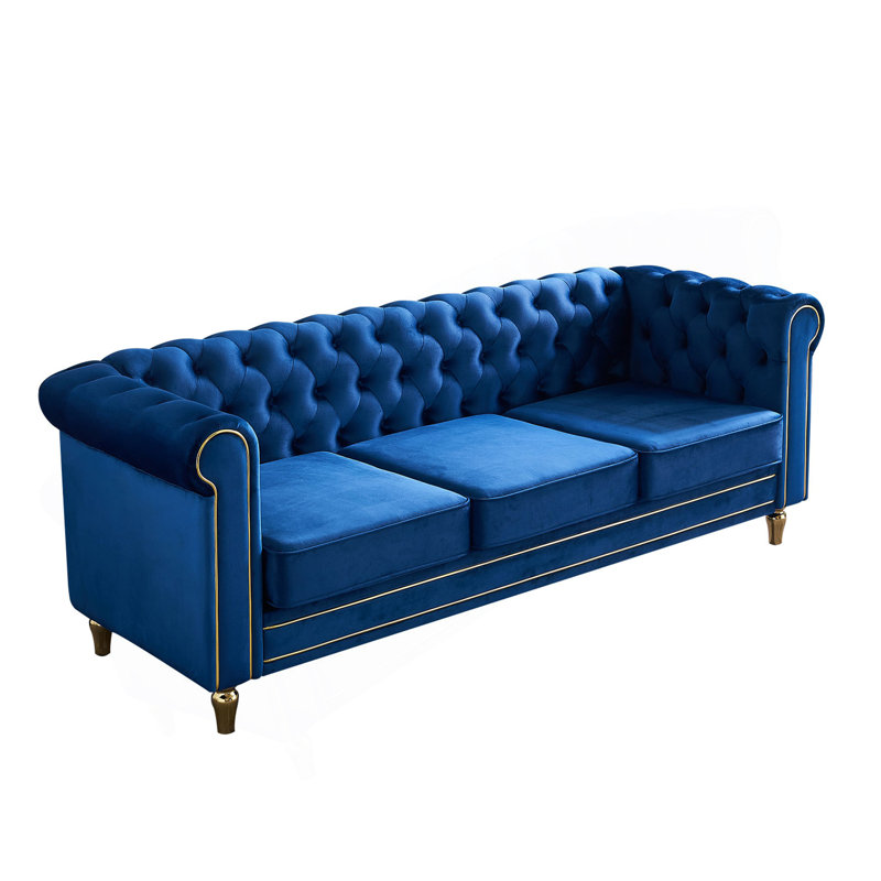 Canapé Chesterfield en velours 84,65 po