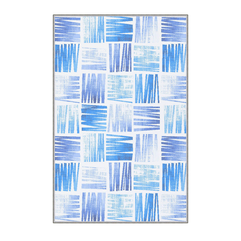 Stylish Hall Carpet 2.6 x 4.9 Feet, 100% Polyester with 8 mm Pile Height | Antibacterial, Non-Slip PVC Felt Dot Underside | Machine Washable, 3D Digital Printing | Perfect for Home Entryways & Living Spaces