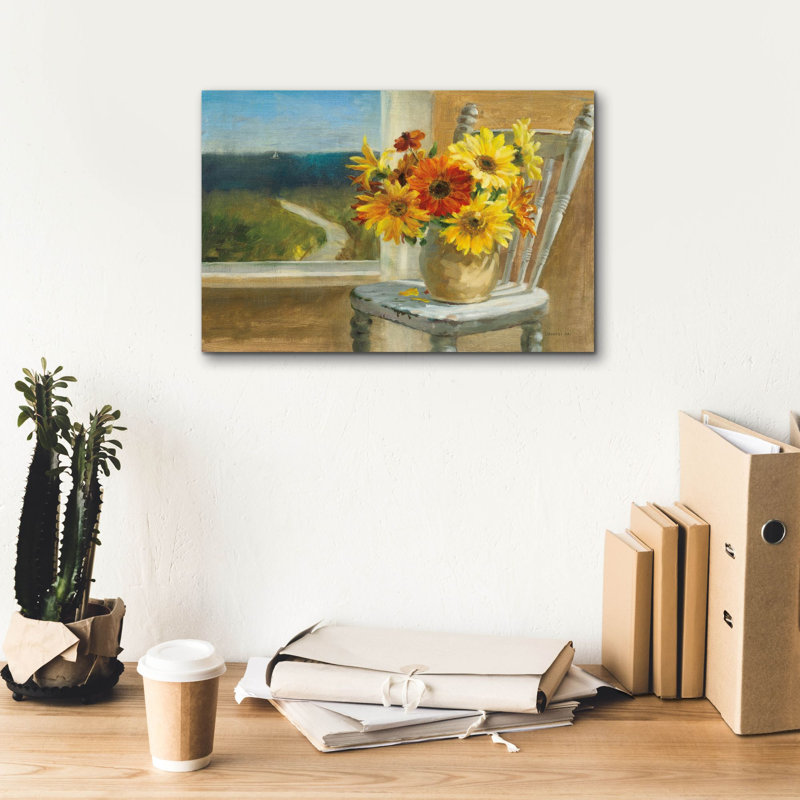  «Sunflowers By The Sea» par Danhui Nai, art mural sur toile