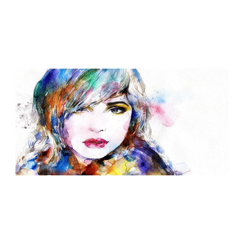 The Face Of A Woman - Wrapped Canvas Print, 60cm H x 120cm W