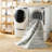 Light Silver Machine Washable Area Rug-136085609