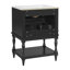 Meuble-lavabo autoportant de 24 po avec lavabo en céramique, 2 tablettes et 2 tiroirs Kaelzor-126677496